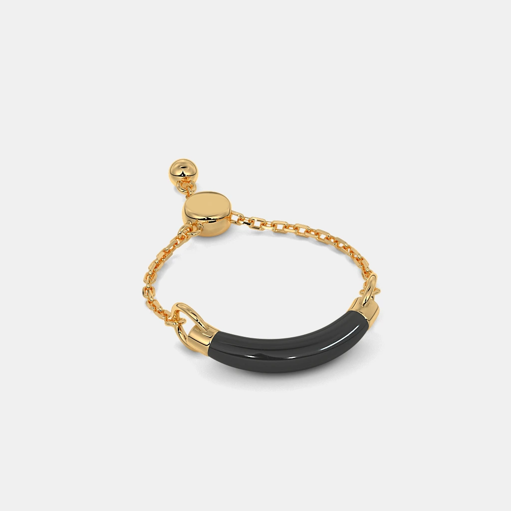 The Zwart Black Slider Ring